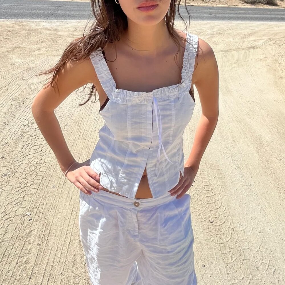 Many many clothes linen Austin corset top